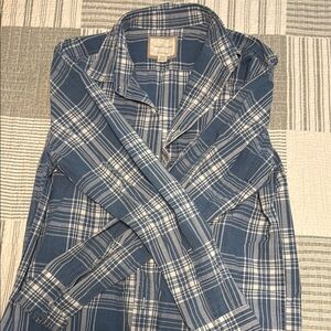 American Eagle Outfitters Navy Plaid Shirt